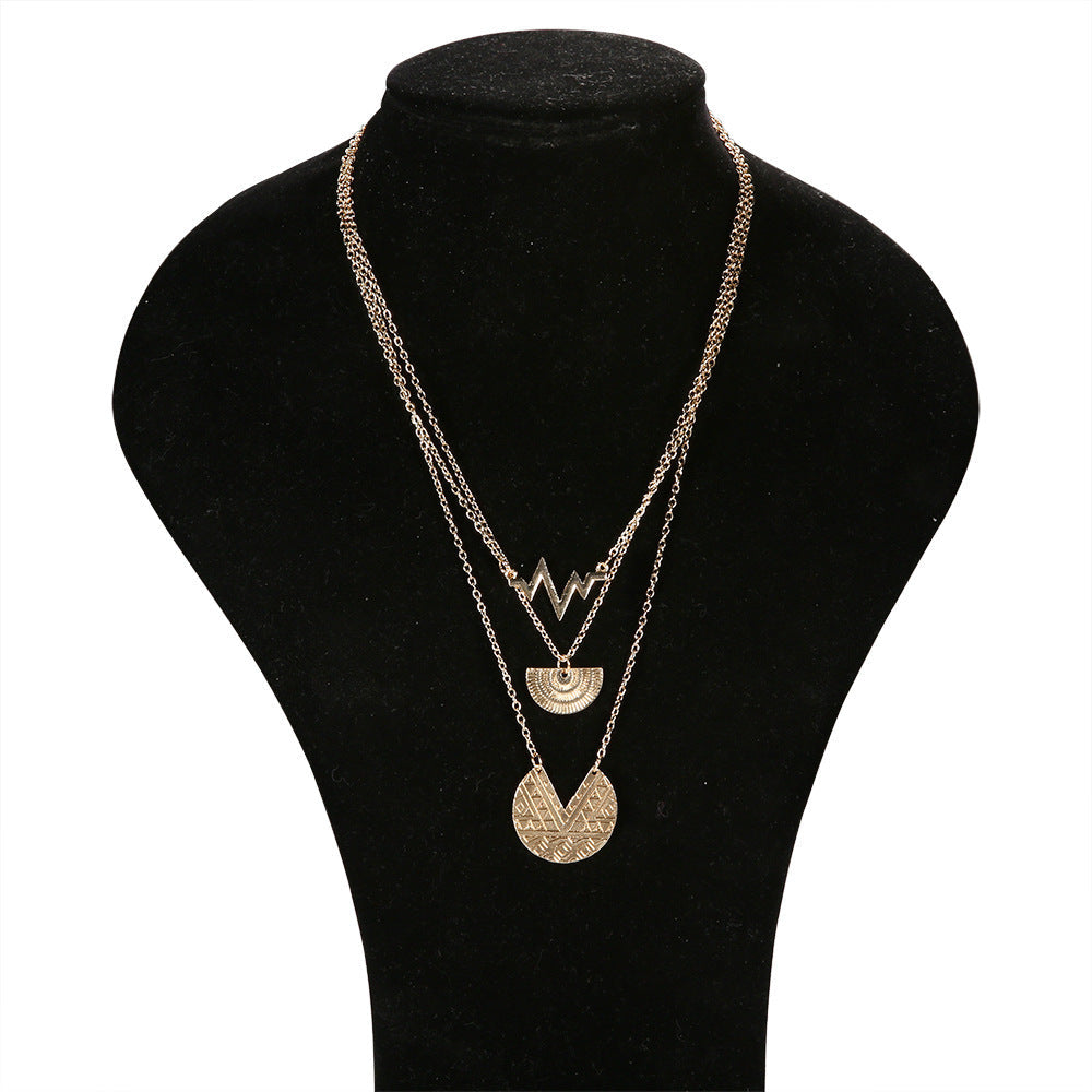 Multi-layer necklace round necklace