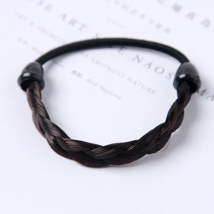Simple hair rope braid elastic hair band wig hair ring