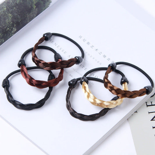 Simple hair rope braid elastic hair band wig hair ring