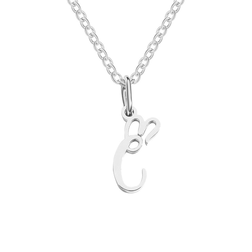 New 26 Letter Necklace Versatile Personality Necklace Pendant