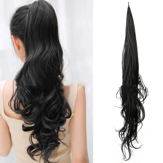 Natural Look Dook Human Wig Ponytail Wrap Wig